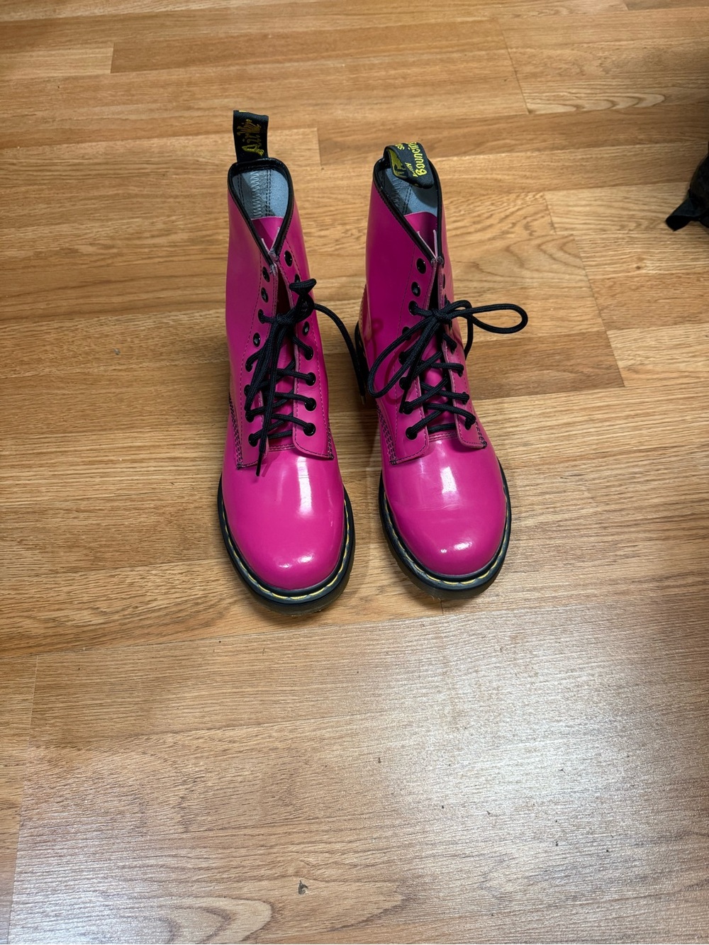 Dr. Martens 1460 Pink Leather Lace-Up Boots | Size 8.5 US | Like New